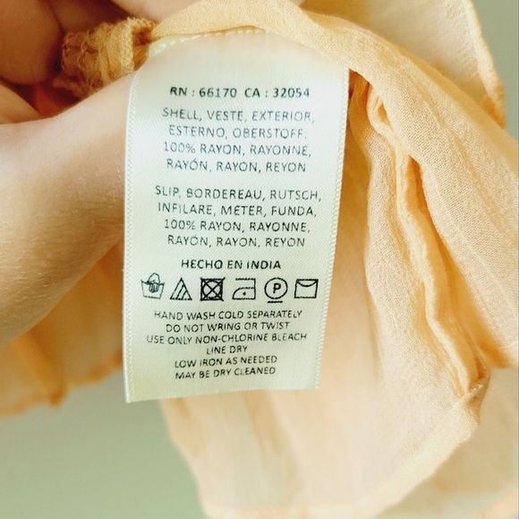 Floreat Anthropology peach nude color sleeveless top size S - Picture 5 of 9